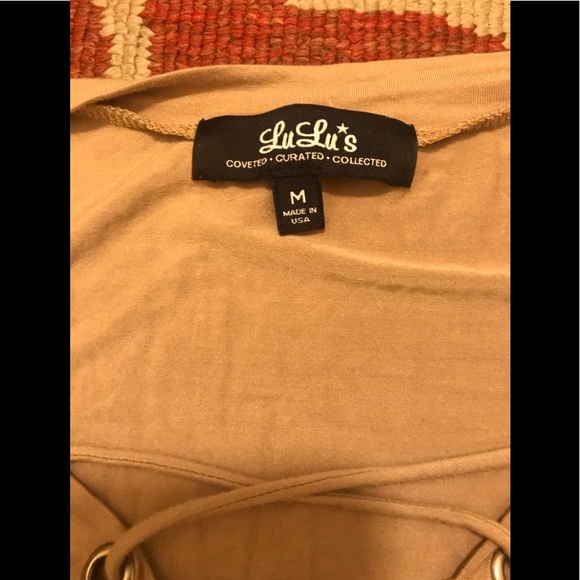 Lulu’s enjoy the ride lace up shirt top - Picture 3 of 6